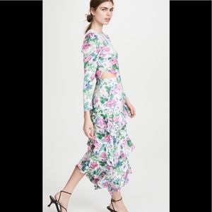 WAYF Dreamer Tiered Cutout Dress